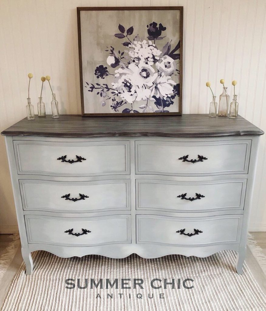 This french provincial triple dresser brings the drama